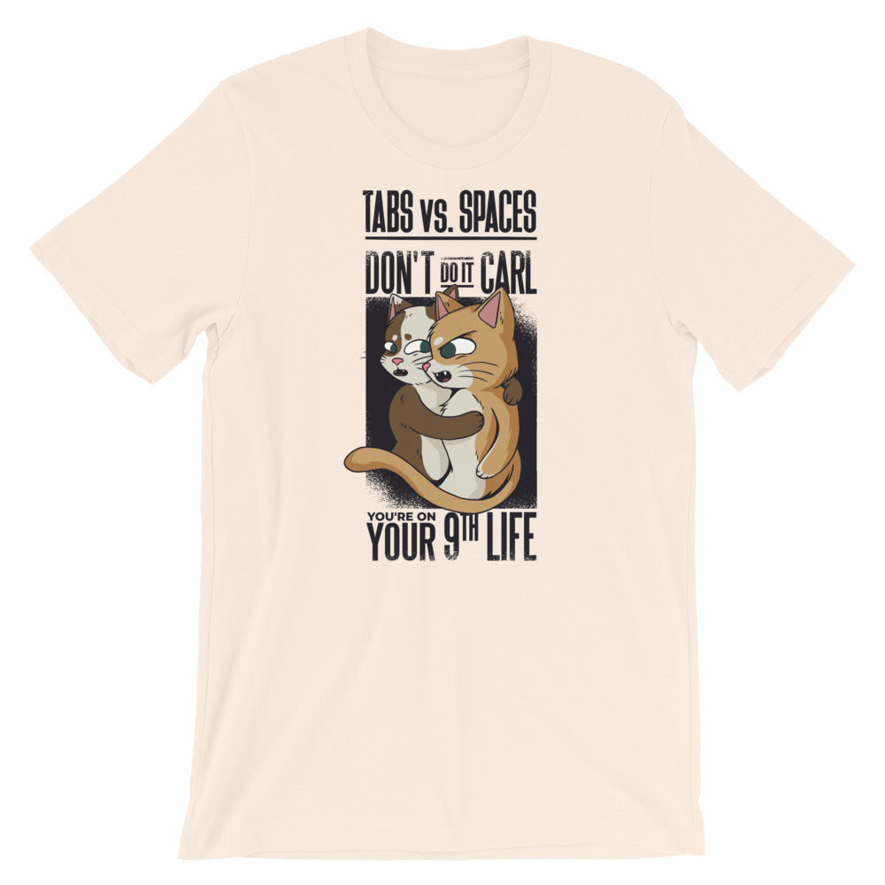 TABS vs. SPACES Cats Short-Sleeve Unisex T-Shirt
