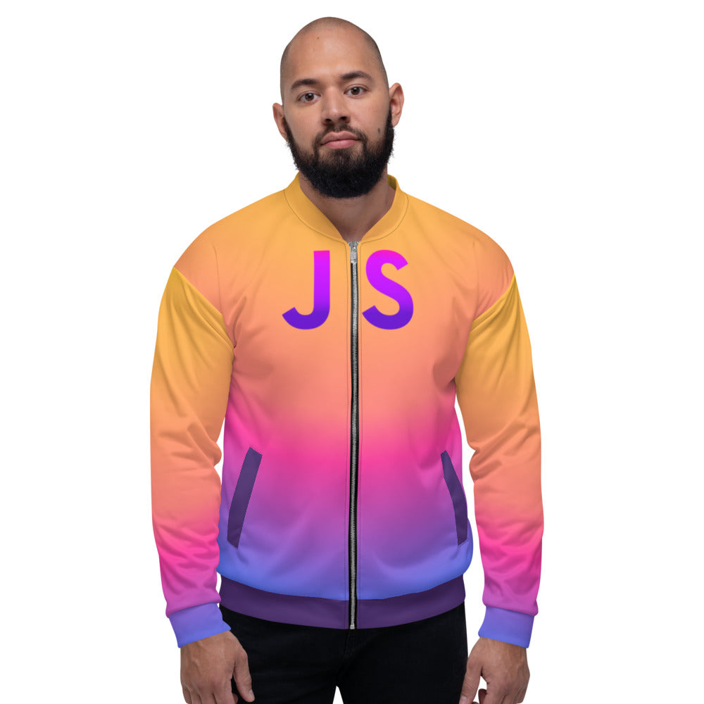 JavaScript Gradient Unisex Bomber Jacket