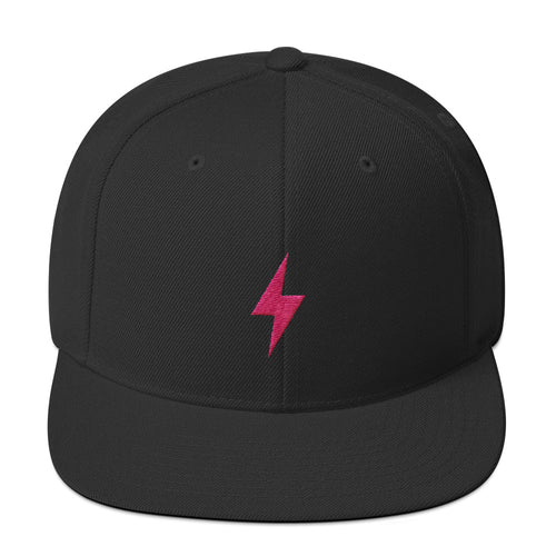 Pink Lightning Bolt Snapback Hat