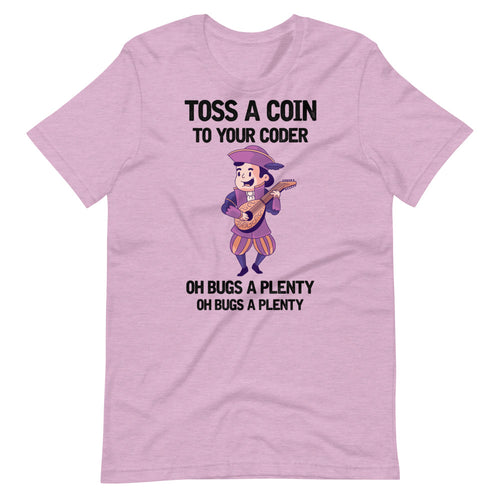 Toss A Coin To Your Coder Short-Sleeve Unisex T-Shirt