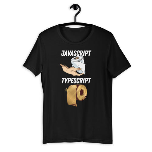 JavaScript vs. TypeScript Short-Sleeve Unisex T-Shirt