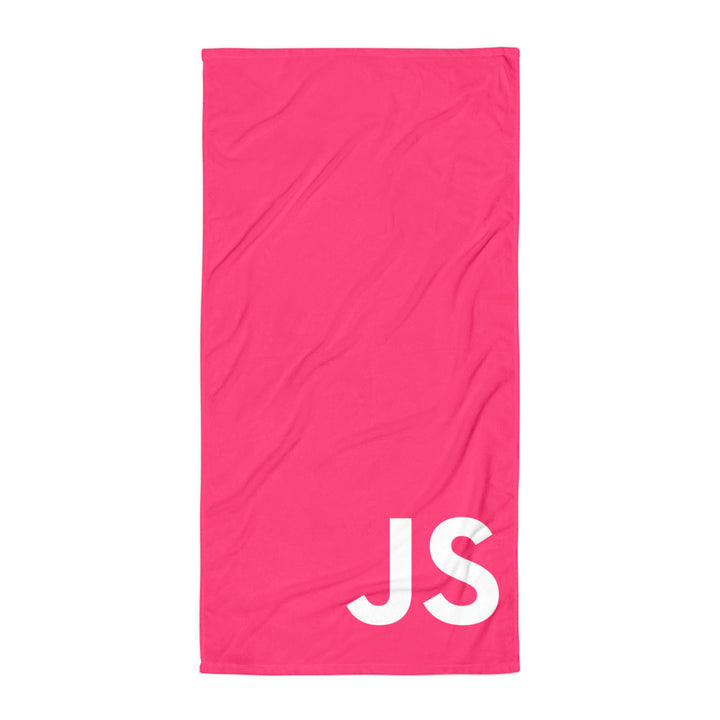Pink JavaScript Towel
