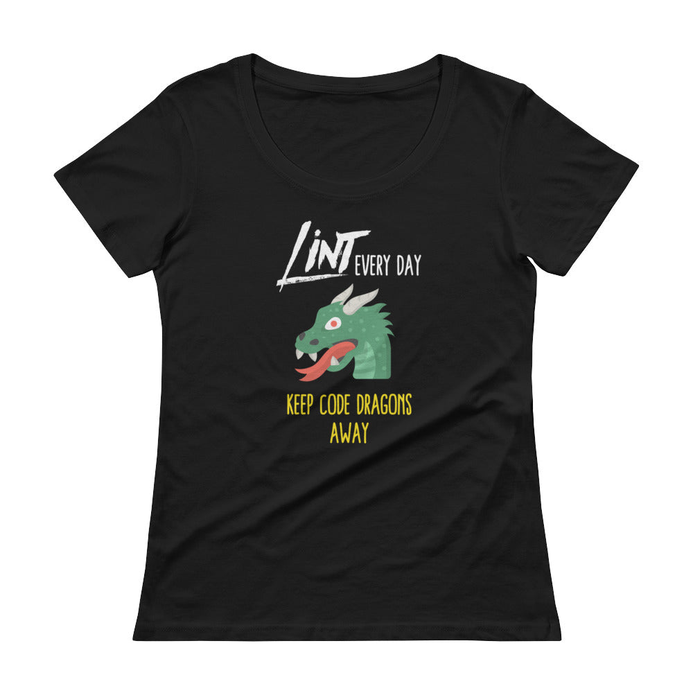 Lint Every Day Women's Semi-Sheer Scoopneck T-Shirt