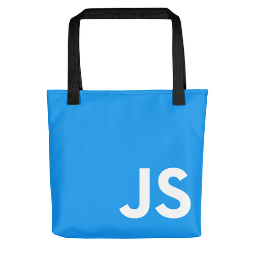 Blue JavaScript Tote bag