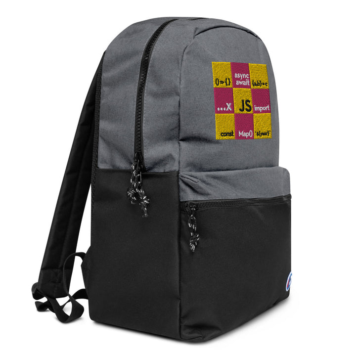 Modern JS Embroidered Champion Backpack