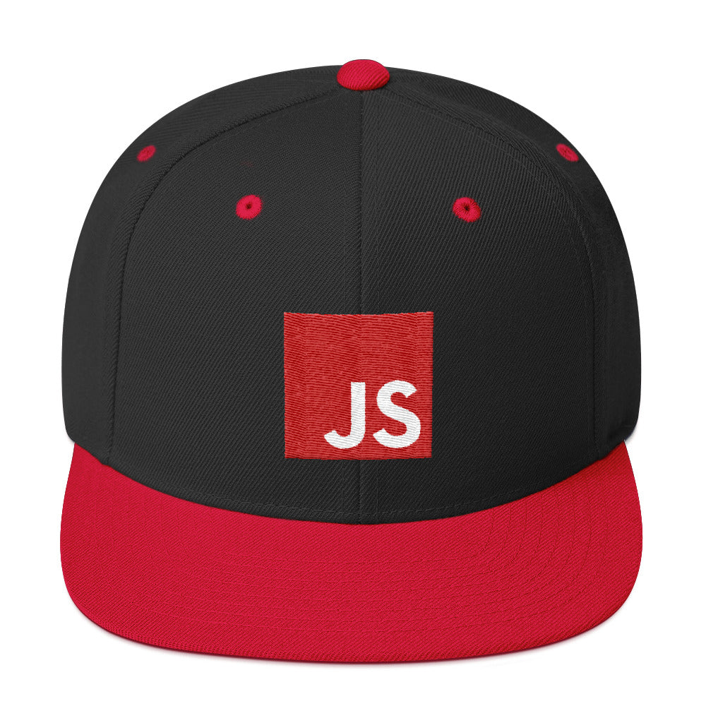 Black/Red JavaScript Snapback Hat