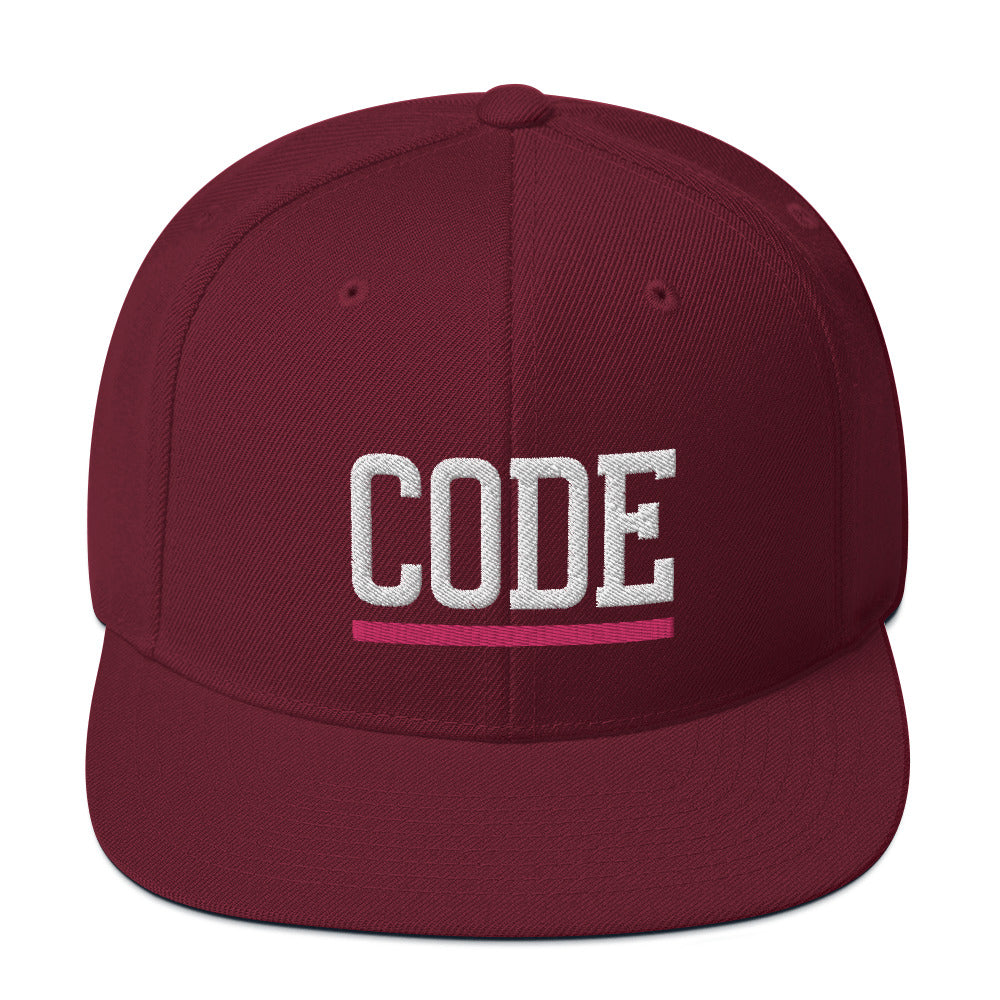 Code (Pink) Snapback Hat