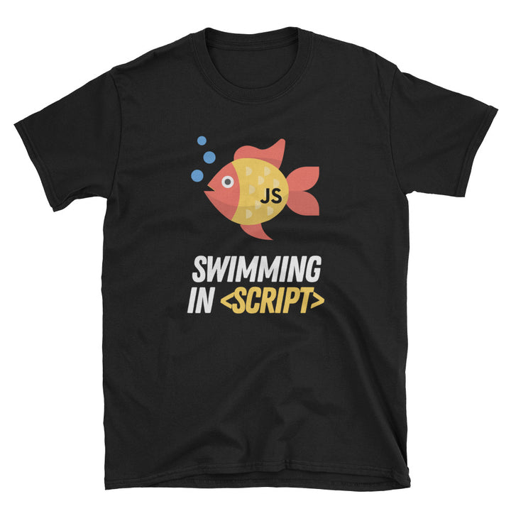 Swimming In Script (JavaScript) Short-Sleeve Unisex T-Shirt