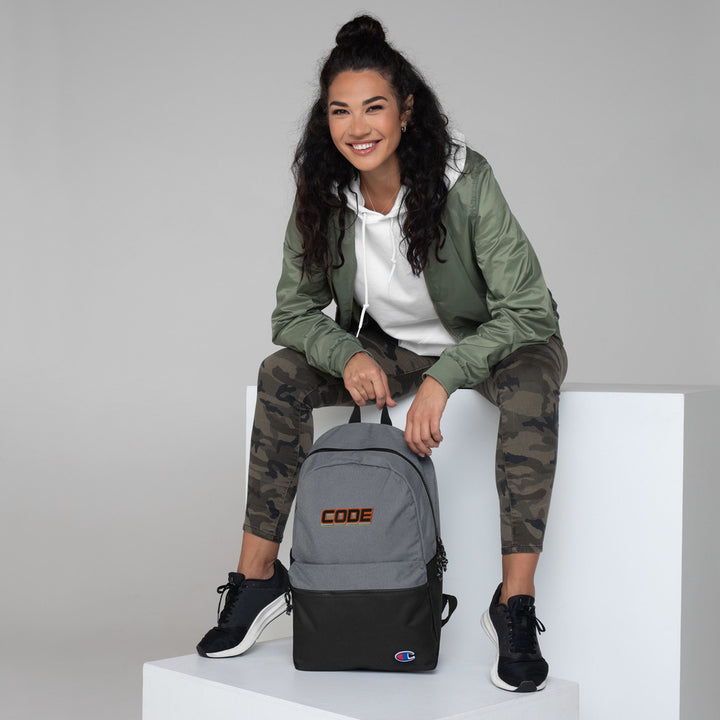 CODE Embroidered Champion Backpack