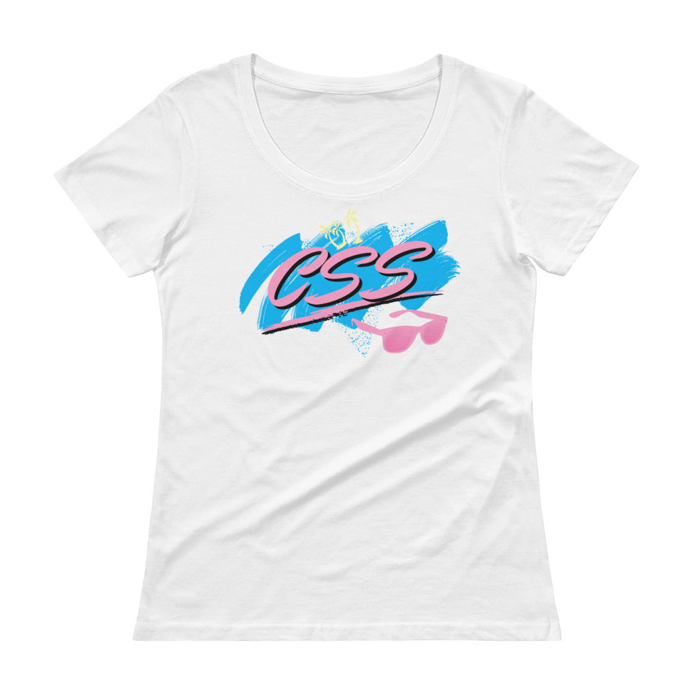 CSS Vibes Women's Semi-Sheer Scoopneck T-Shirt