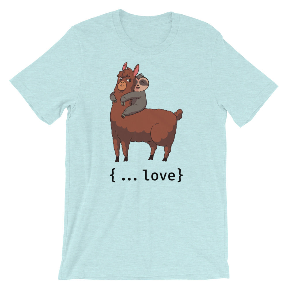 Spread Love Llama Short-Sleeve Unisex T-Shirt