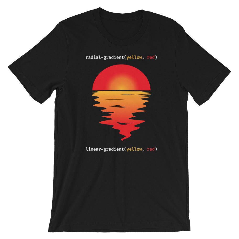 CSS Gradients Sunset Short-Sleeve Unisex T-Shirt