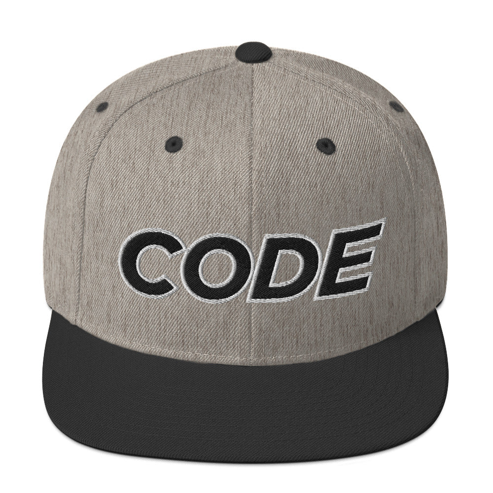 Code (Black) Snapback Hat