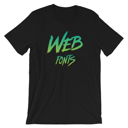 Web Fonts Short-Sleeve Unisex T-Shirt